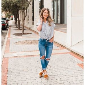 Madewell Central Shirt in Pinstripe